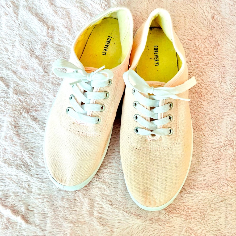 Forever 21 Pink Canvas Sneakers